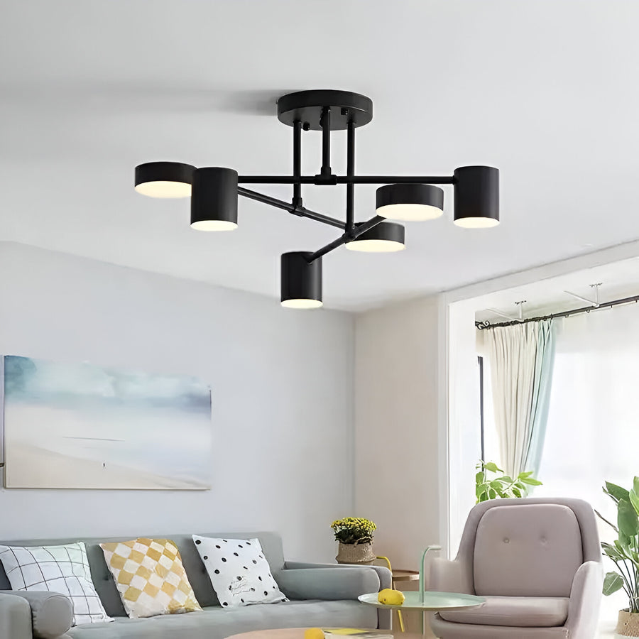 LED LED Galios 72W, 6 предмета, студена/гореща/неутрална светлина, черна