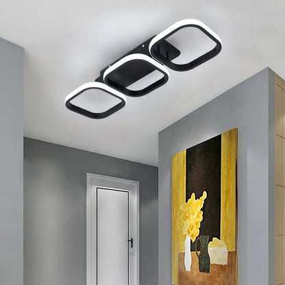 LED LED VERTEX GRID PARALAL, 32W, 3 квадрата Студена/гореща/неутрална светлина, черна