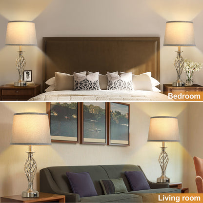 Veioza VZ212WH, 1x E27, метал и текстил, бяло и златно