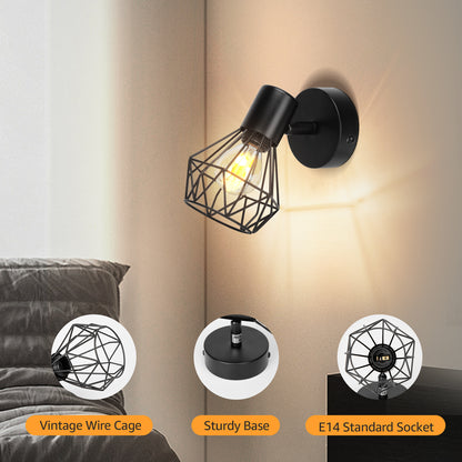 Полилей с абажур, GRACIE, LC365/1BK, диамант, 1XE14, черен, метал