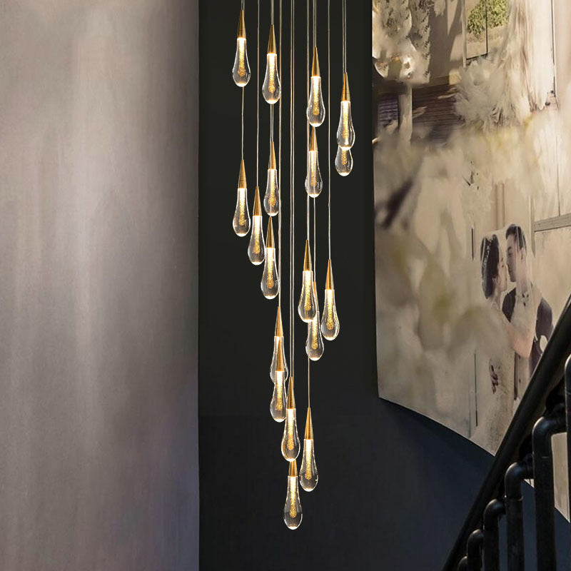 Висящ кристален LED полилей, 60 W Юстиниан, диаметър 60 см, регулируема височина, злато, метал и кристал