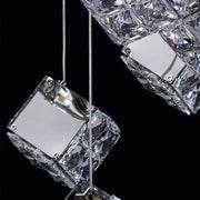 Модерен LED полилей CM526/18, 51W, диаметър 58,5 см, регулируема височина, хром