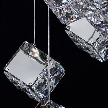 Модерен LED полилей CM526/18, 51W, диаметър 58,5 см, регулируема височина, хром