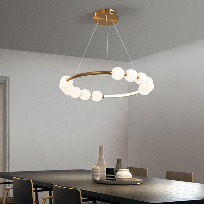 Суспендиран Lustra LED Acril Nova 57W с дистанционно управление, Beotal, 3000K/4000K/6000K, злато, метал и акрил