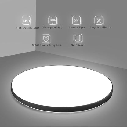 SOLIS LED плафон 47cm 48W Cold Light Черен