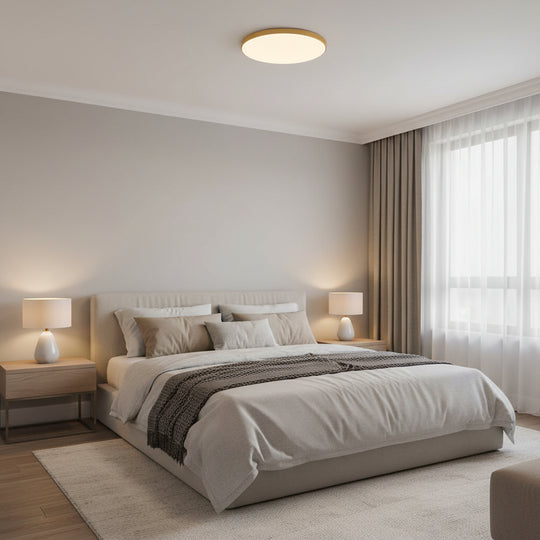 LED плафон SOLIS 47cm 48W Cold Light Gold LED плафониери Default Title Alessandro Design