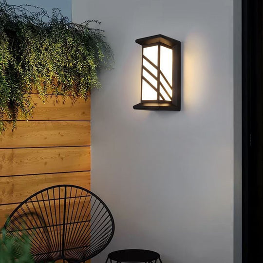 Външна LED стенна лампа AX140BK 20W Бяла Черна Външни стенни лампи Заглавие по подразбиране Alessandro Design