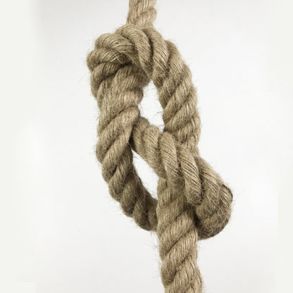 Винтидж полилей Corda, 1xE27, рустик, връв и метал, 130 см, черна опора