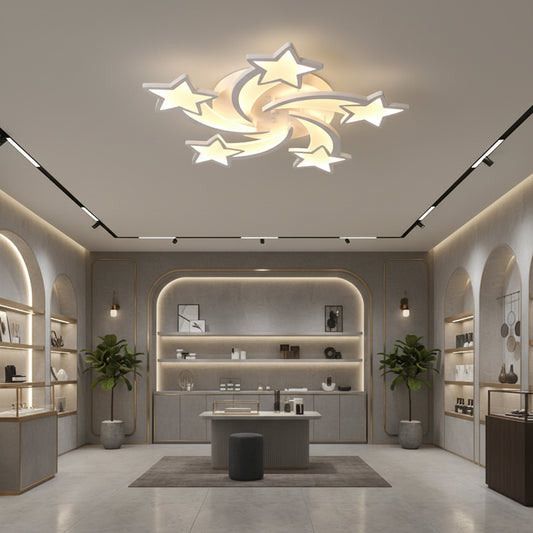 LED полилей с дистанционно IPOMOEA 85W, 5 звезди, студена/топла/неутрална светлина, димируем, бял