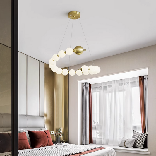 Суспендиран похот LED Acril Aurelia 41W с дистанционно управление, греда, 3000k/4000k/6000k, злато, метал и акрил