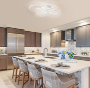 LED полилей с дистанционно управление на Бети 130W, 8 кръга, студ/гореща/неутрална светлина, бяло, бяло