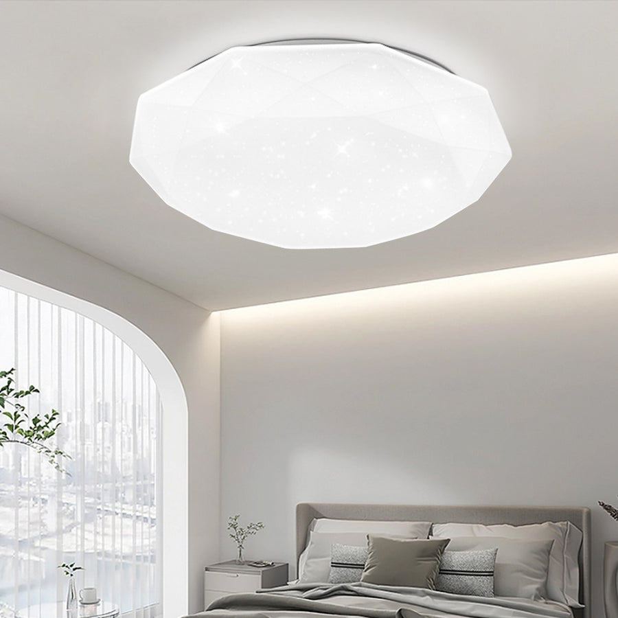 LED плафон PL101/500WH, 51W, диаметър 49 см, топла/студена/неутрална светлина, бял