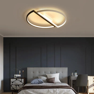 LED светодиоден вектор Arcus, Semicircles, 35W, метални, устойчиви, студени/горещи/неутрални, черни с бял, модерен дизайн