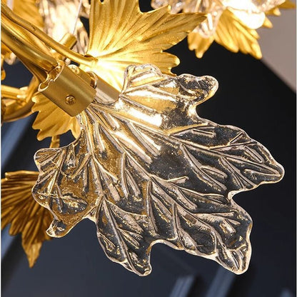 Модерен полилей, CM260/800GD, 8xE14, диаметър 80 см, злато, регулируема височина, метал и кристали