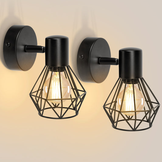 Полилей с абажур, GRACIE, LC365/1BK, диамант, 1XE14, черен, метал