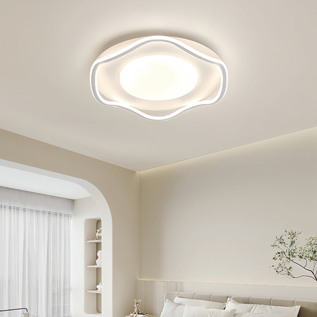 LED полилей с модерно дистанционно управление 106W, 2 кръга, студена/гореща/неутрална светлина, нестабилна, бяла