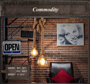 Винтидж полилей LV102/150X120, 2xE27, рустик, струна и метал, 150 см, черна опора