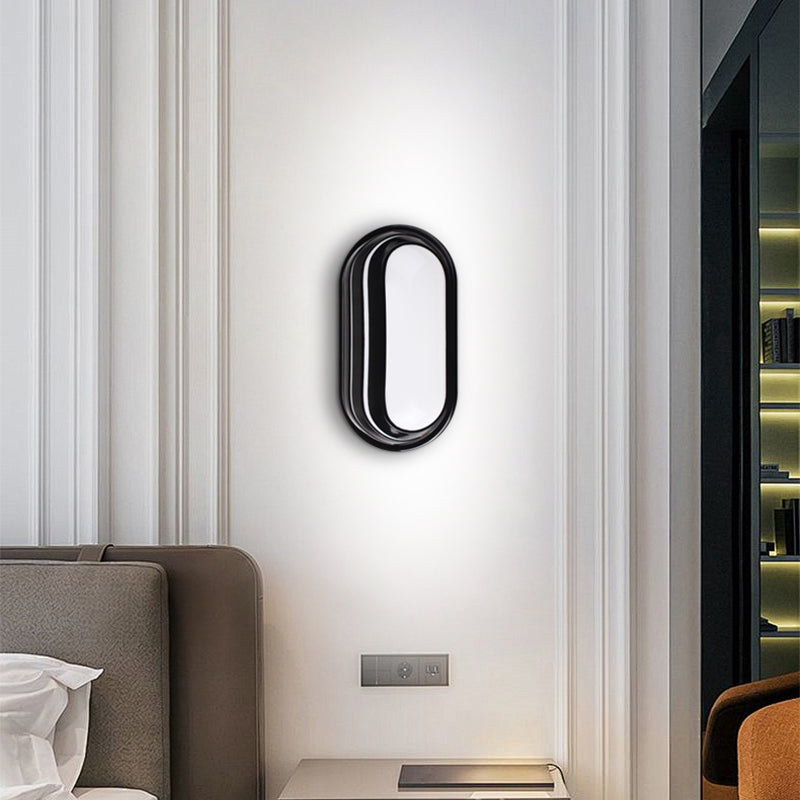 Външна LED стенна лампа AX322/270BK, 24W, Топла светлина 3000k, IP65, Черно и бяло