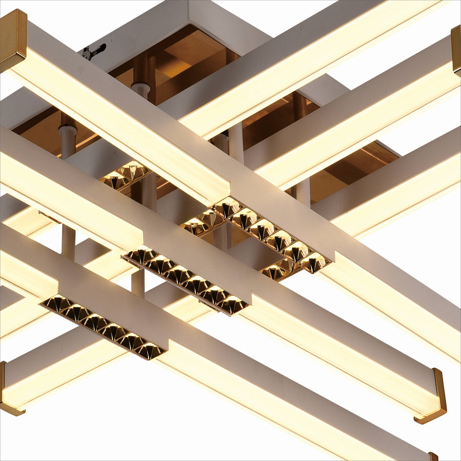 LED полилей с дистанционно управление LT178/6WH, 84W, 6 елемента, студена/топла/неутрална светлина, димируем, бял