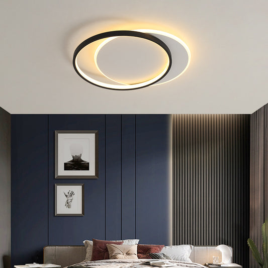 LED полилей с дистанционно управление хиара геометрия, 120W, 3 кръга, студена/гореща/неутрална светлина, нестабилна, черна