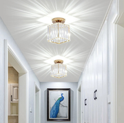 Грузински полилей LC111GD, 1xE27, диаметър 12 см, височина 17 см, IP20, злато, кристал, желязо, крушки не са включени