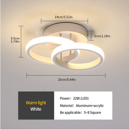 LED LED VERTEX циркулира 24W, 2 кръга, студена/гореща/неутрална светлина, бяла
