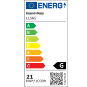 VERTEX FUSION LED полилей 18W, 2 кръга, метални рамки, студена/топла/неутрална светлина, бяло/черно