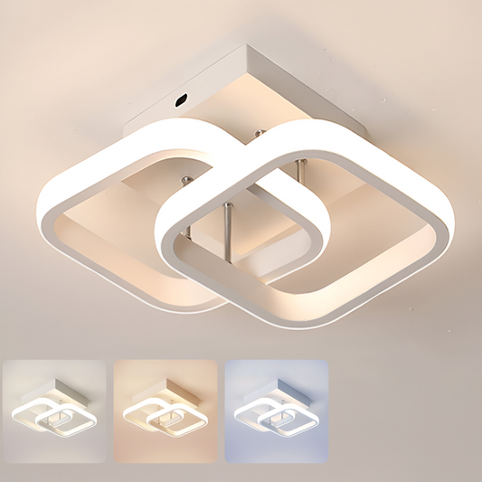 VERTEX Matrix LED полилей, припокриващи се диаманти, метални рамки, 11 W, 2 диаманта, студена/топла/неутрална светлина 3000K/4000K/6000K, бял