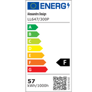 LED полилей SQUARE 57W, 3 квадрата, студена/топла/неутрална светлина, бял