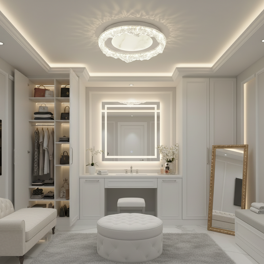 LED полилей DAIRA Petito, 50W, диаметър 29 см, топла/неутрална/студена светлина, бял