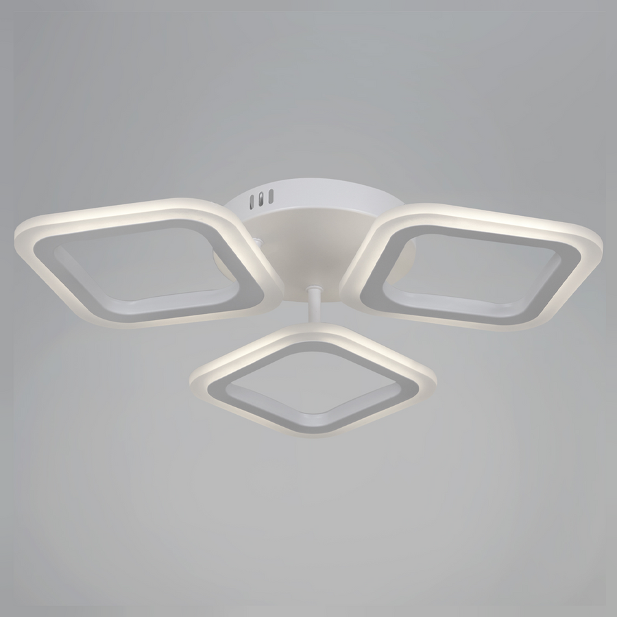 LED полилей ERIKA 20W, 3 квадрата, неутрална светлина 4000k, бял, метал и акрил
