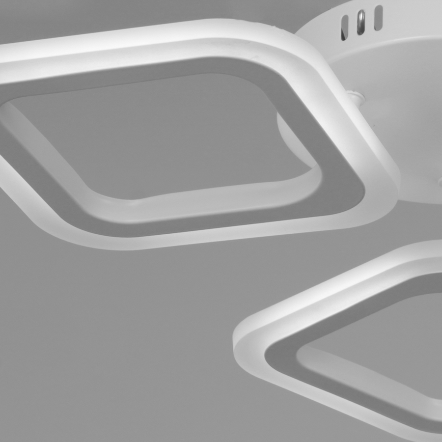 LED полилей ERIKA 20W, 3 квадрата, неутрална светлина 4000k, бял, метал и акрил