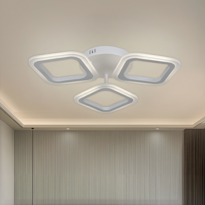 LED LED ERIKA 24W, 3 квадрата, неутрална светлина, бяла