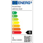 Окачен LED полилей LM550/3GD, 12W, светлина 3000/4000/6000K, злато