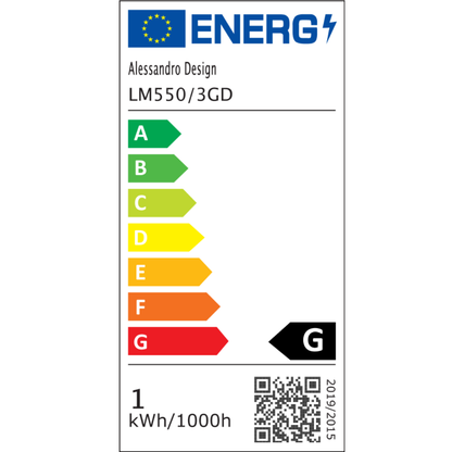 Окачен LED полилей LM550/3GD, 12W, светлина 3000/4000/6000K, злато