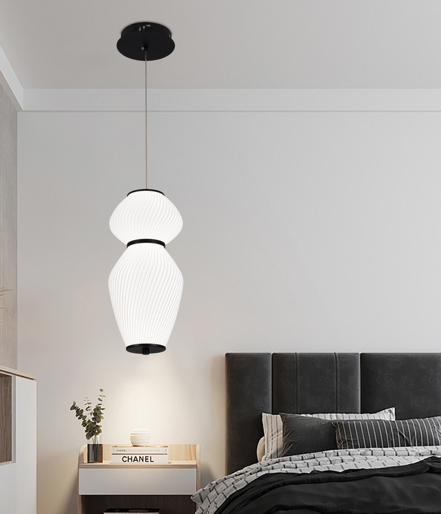 Висящ полилей LT022/2WH, 2xE27, диаметър 40,5 см, височина 16,5 см, IP20, бял, плексиглас, желязо, крушките не са включени