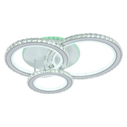 LED полилей с дистанционно управление и кристал Nova RGB 154W, 3 кръга, студена/гореща/неутрална светлина, бяло, бяло