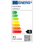 LED полилей с дистанционно управление и кристал NOVA ROTONDA RGB 73W, 3 кръга, Студена/Топла/Неутрална светлина, Димируем, Блестящ Хром