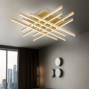 LED полилей с дистанционно управление LINEX, 109W, светлина 3000K/4000K/6000K, димируем, златен