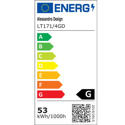 LED полилей с дистанционно управление LINEX, 54W, светлина 3000K/4000K/6000K, димируем, златен