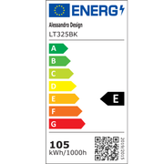 LED полилей, окачен с дистанционно управление 36W ISOTTA, студена/гореща/неутрална светлина, нестабилна, регулируема височина, черно
