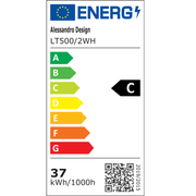 LED полилей с дистанционно управление LANDYN 37W, 2 квадрата, Студена/Топла/Неутрална светлина, Димируем, Бял