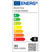 Lustra LED cu telecomanda LUNARO 38W, 2 Cercuri, lumina Rece/Calda/Neutra, Dimabila, Auriu Alb Lustre LED cu Telecomanda Default Title Alessandro Design