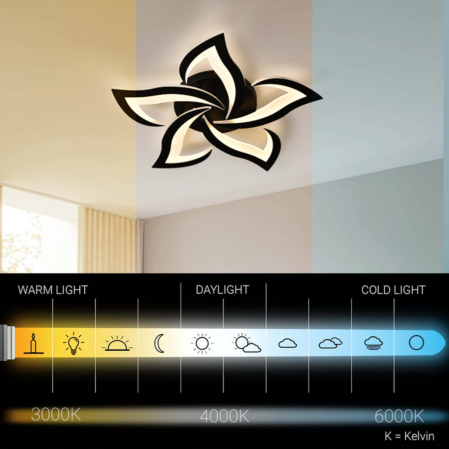 LED полилей LT660/5BK, 5 елемента, 55W, светлина 3000/4000/6000K, черен, регулируема височина