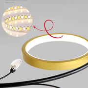 LED полилей с дистанционно управление на Карина, 61W, 6 елемента, гореща/студена/неутрална светлина, недобросъвестно, злато