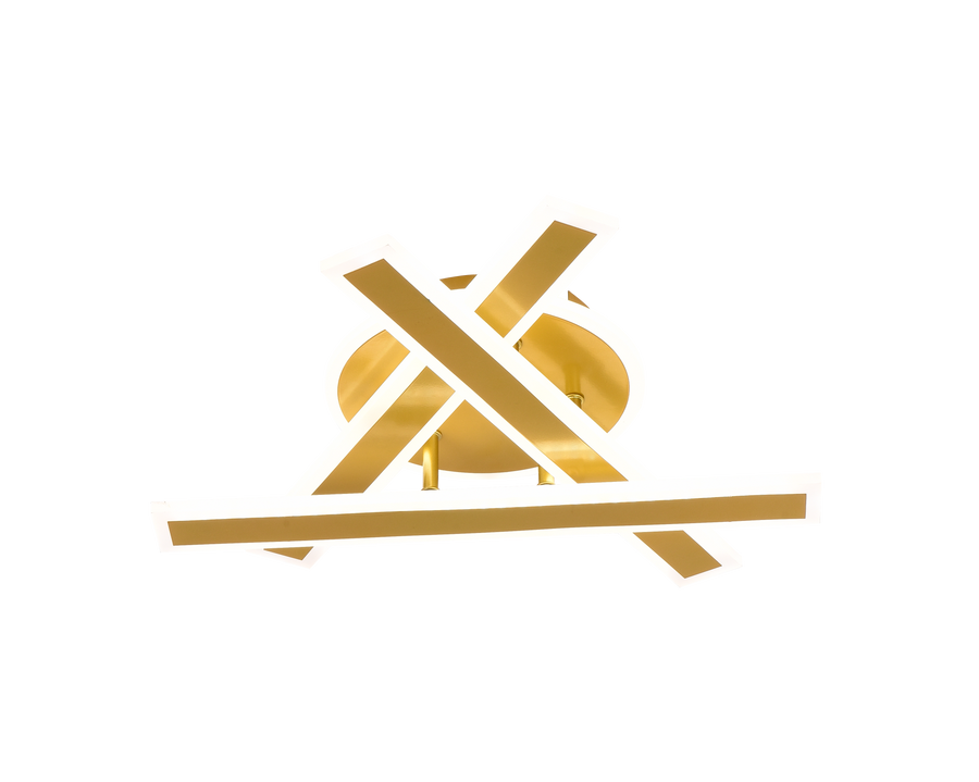 LED полилей с дистанционно управление LT755/3GD, 62.2W, 40*5.5*10, IP20, студена/топла/неутрална светлина, димируем, злато, желязо, плексиглас