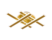 LED полилей с дистанционно управление LT755/4GD, 85W, 46*5.5*7.5, IP20, студена/топла/неутрална светлина, димируем, злато, желязо, плексиглас