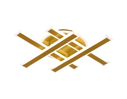 LED полилей с дистанционно управление LT755/4GD, 85W, 46*5.5*7.5, IP20, студена/топла/неутрална светлина, димируем, злато, желязо, плексиглас