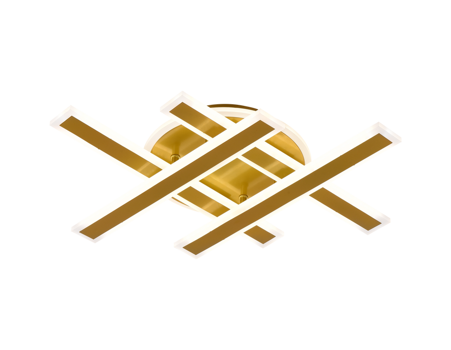 LED полилей с дистанционно управление LT755/4GD, 85W, 46*5.5*7.5, IP20, студена/топла/неутрална светлина, димируем, злато, желязо, плексиглас