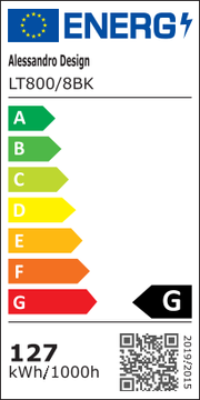 LED полилей с дистанционно управление на Бети 130W, 8 кръга, студена/гореща/неутрална светлина, нестабилна, черна